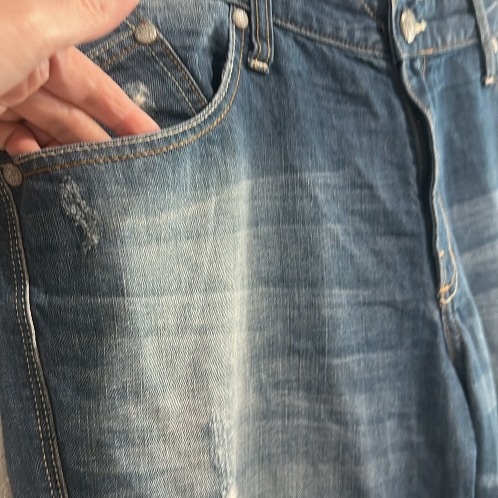 Rock & Republic Men's Blue Distressed Jeans 38X32 - Picture 3 of 10